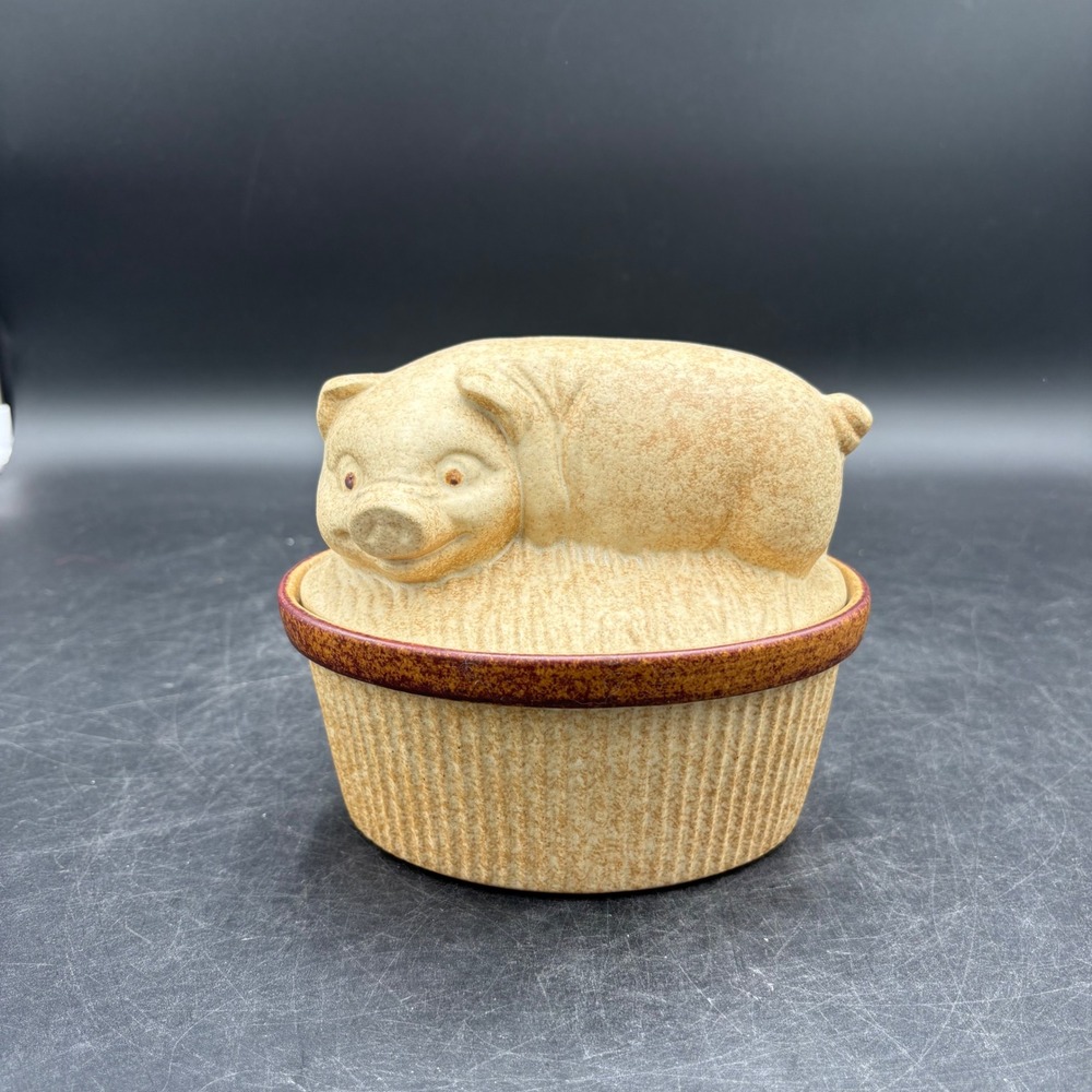 Pottery Craft Pig on a Nest 😂 Casserole Dish Stoneware USA Made